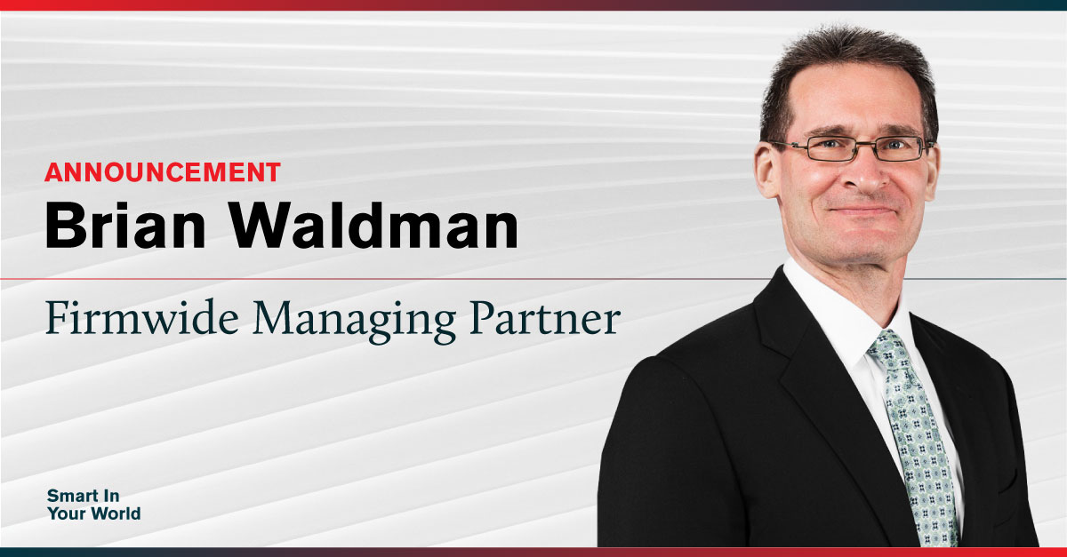 announcement brian waldman firmwide managing partner